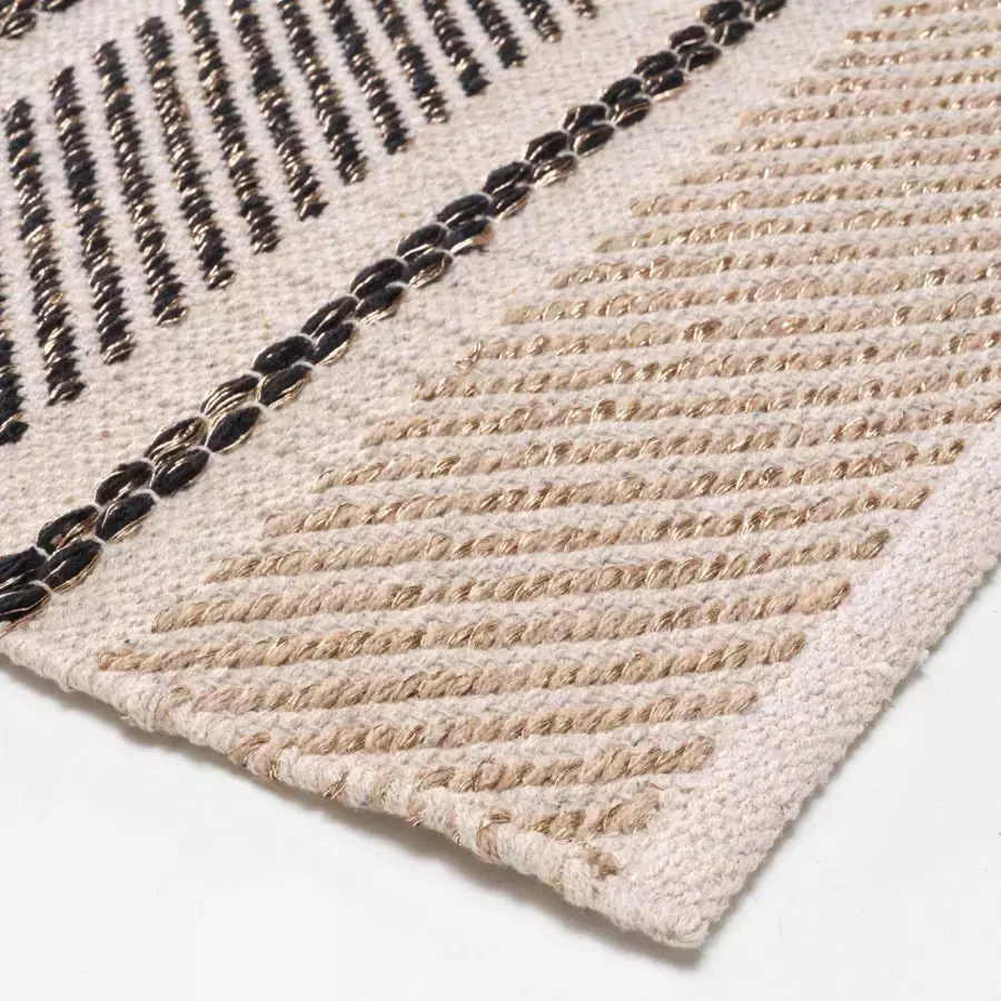 Eminza Tapis De Salon Coton (60 X 90 Cm) Silves Noir