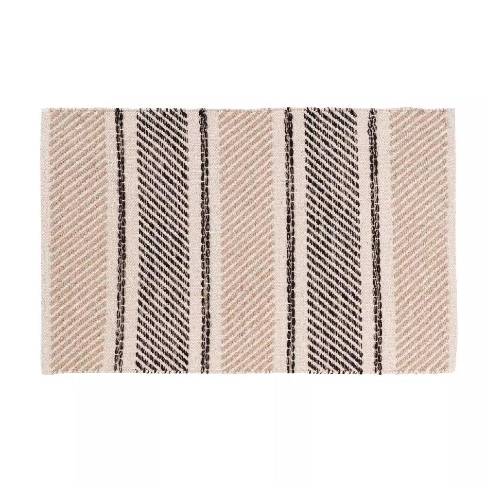eminza Tapis de salon coton (60 x 90 cm) Silves Noir