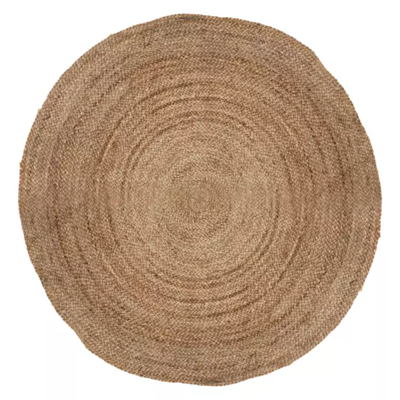 Eminza Tapis De Salon Jute Rond (120 Cm) Gio Beige