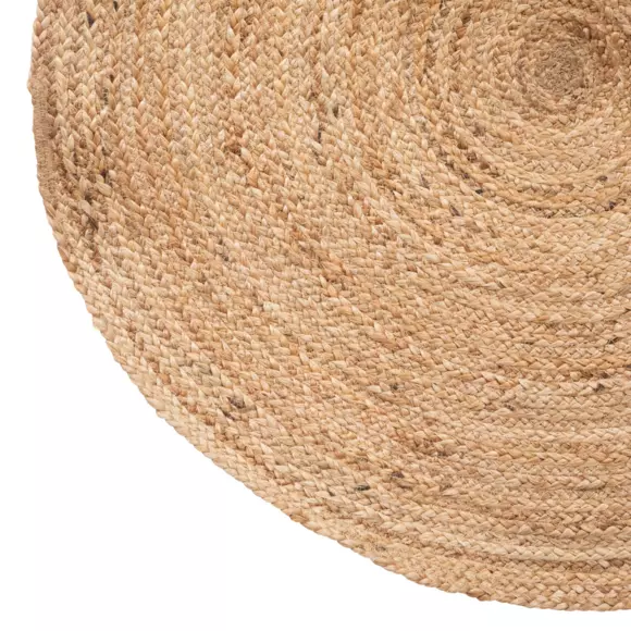 Eminza Tapis De Salon Jute Rond (80 Cm) Domy Beige