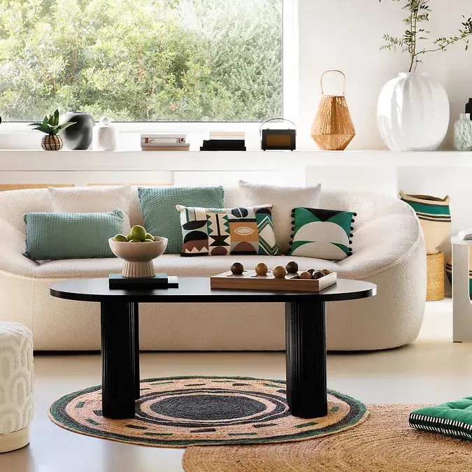 Eminza Tapis De Salon Rond Jute (120 Cm) Mala Beige