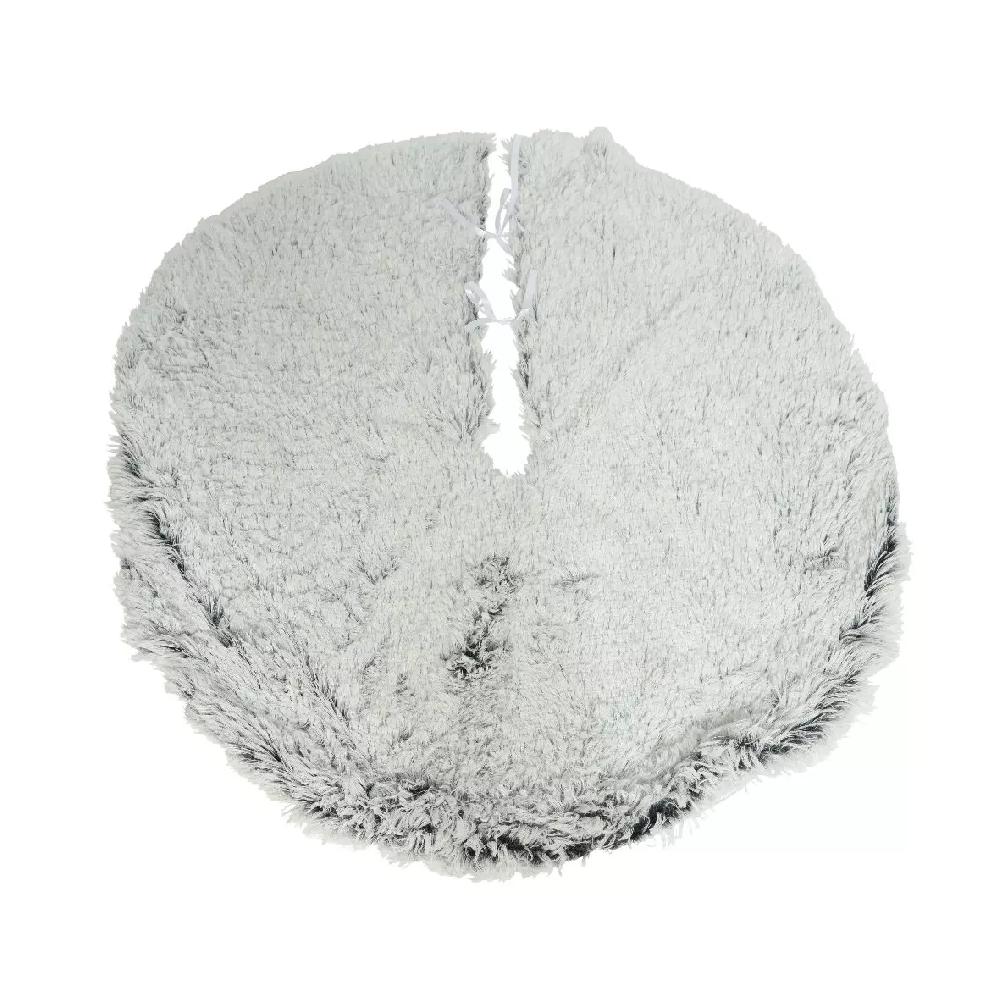 eminza Tapis de sapin rond (D100 cm) Douceur Gris
