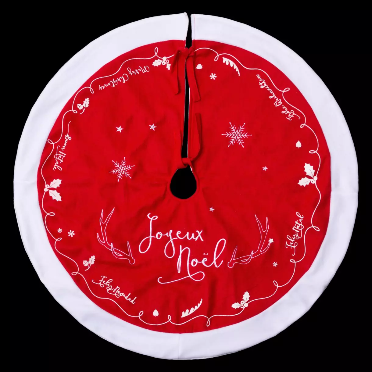 eminza Tapis de sapin rond (D90 cm) Féérie de Noël