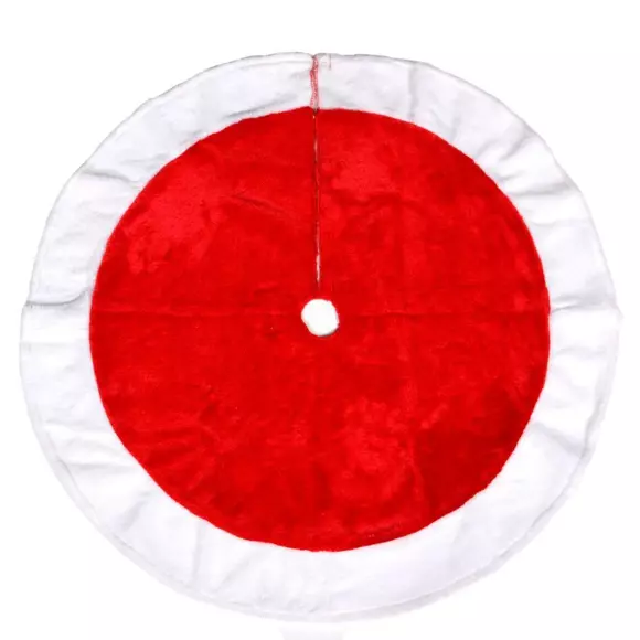 Eminza Tapis De Sapin Rond (D90 Cm) Peluche De Noël
