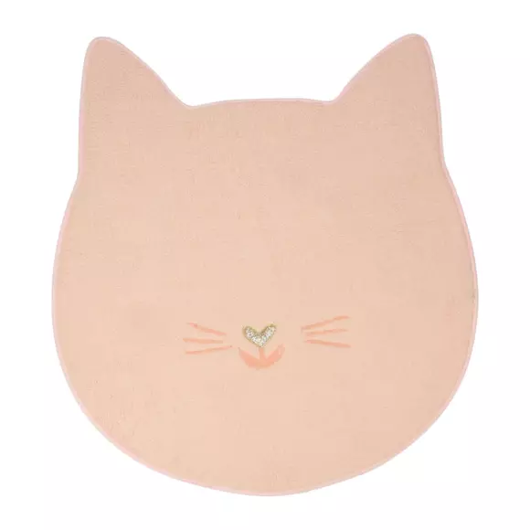 Eminza Tapis Enfant (80 Cm) Chaton Rose