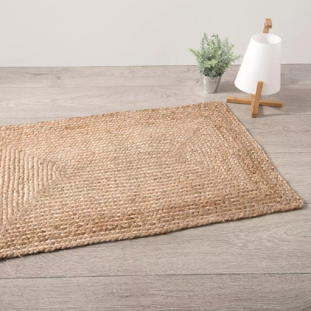 eminza Tapis jute (60 x 90 cm) Histoire nat Beige