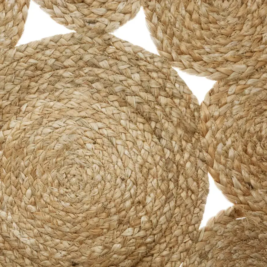 Eminza Tapis Jute Rond (80 Cm) Giusti Beige Naturel