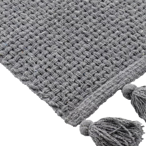 Eminza Tapis Salon Coton (45 X 90 Cm) Alba Gris