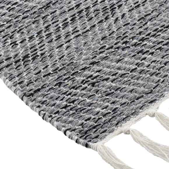 Eminza Tapis Salon Coton (45 X 90 Cm) Jade Gris