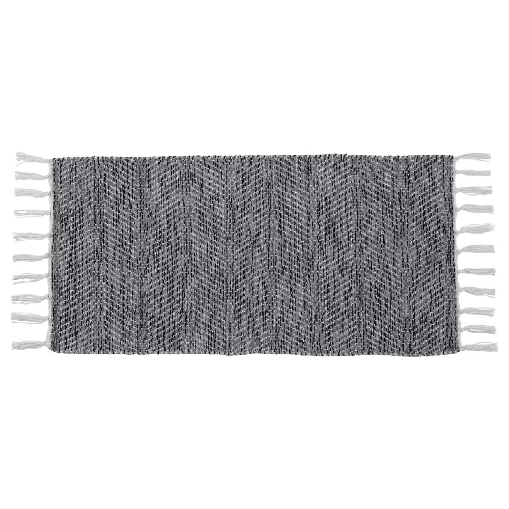 eminza Tapis salon coton (45 x 90 cm) Jade Gris