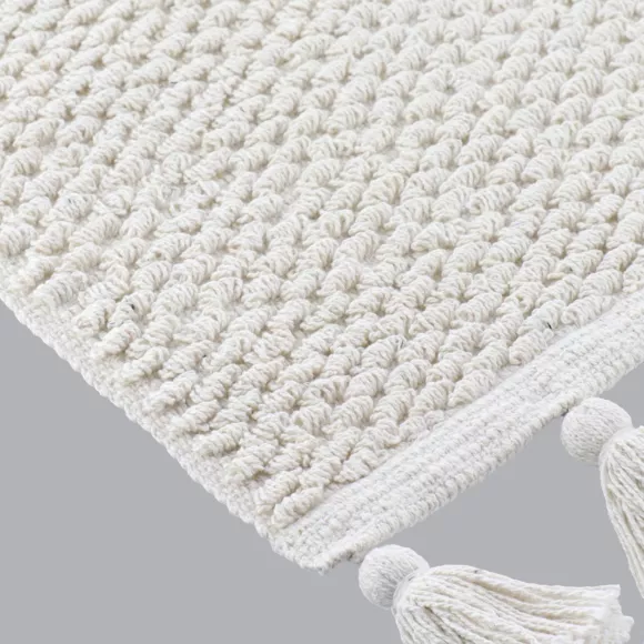 Eminza Tapis Salon Coton (45 X 90 Cm) Raphaël Blanc