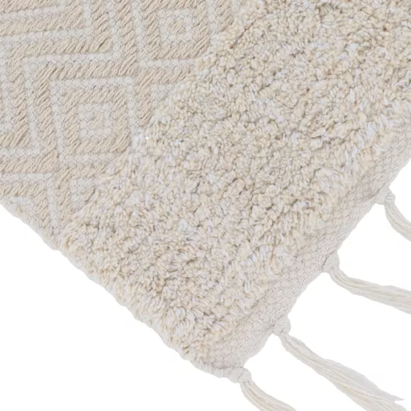Eminza Tapis Salon Coton (45 X 90 Cm) Rose Beige