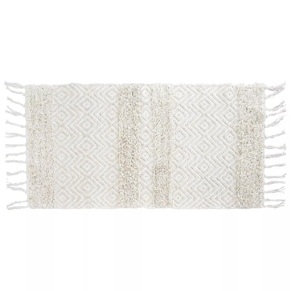 eminza Tapis salon coton (45 x 90 cm) Rose Beige