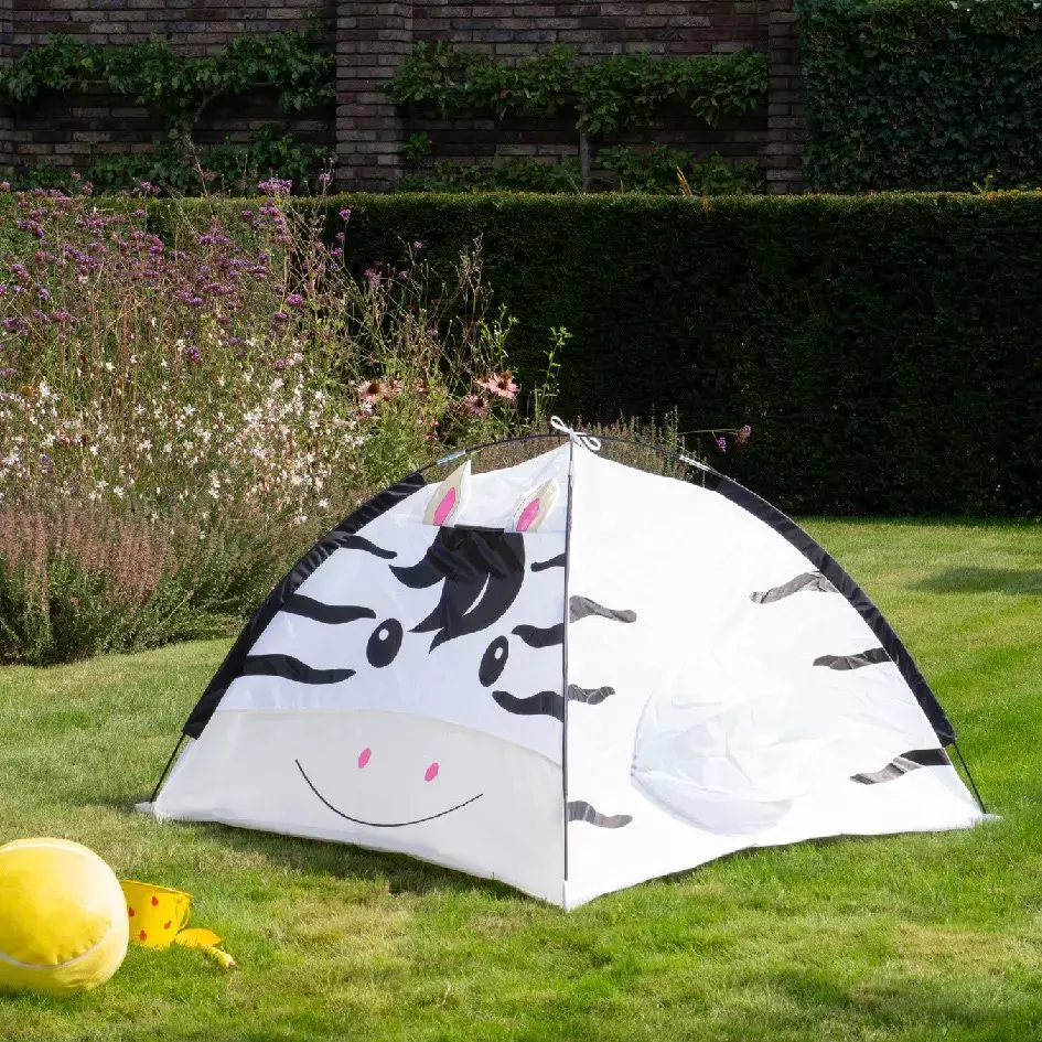eminza Tente de jardin enfant Zebre Multicolore
