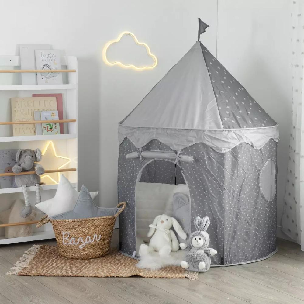 eminza Tente pop-up enfant (H135 cm) Tour Grise