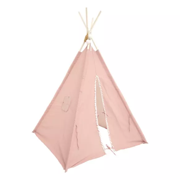Eminza Tipi Enfant Bois Et Tissu (H160 Cm) Wapi Rose