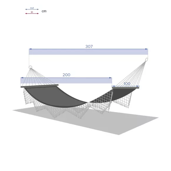 Eminza Toile De Hamac Duo Rialto Bleu Jean