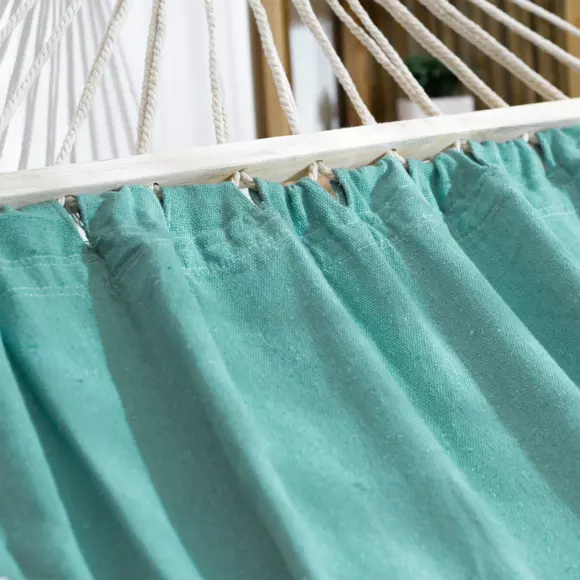 Eminza Toile De Hamac Frangi Bleu Aqua