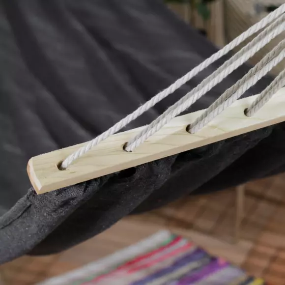 Eminza Toile De Hamac Nature Douce Gris Foncé