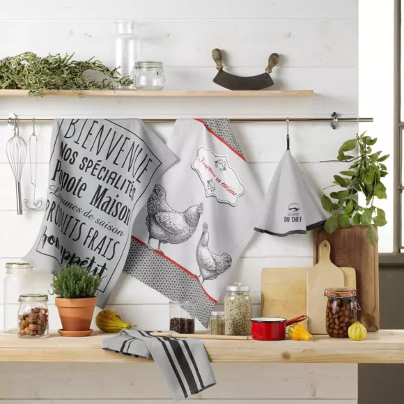Eminza Torchon (70 Cm) Comptoir Gris