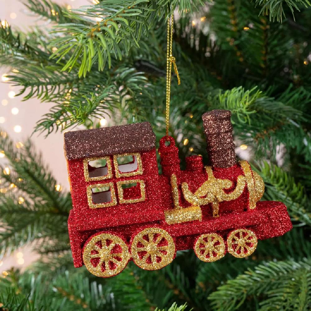 eminza Train de Noël (H7 50 cm) Rouge