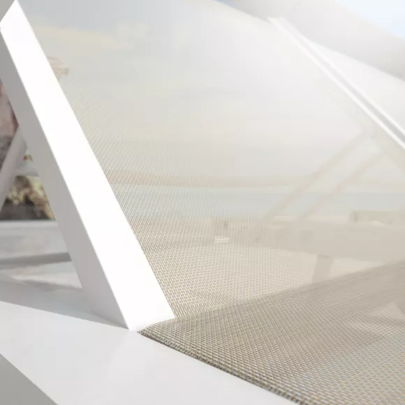 Eminza Transat Double En Aluminium Pirae Ecru