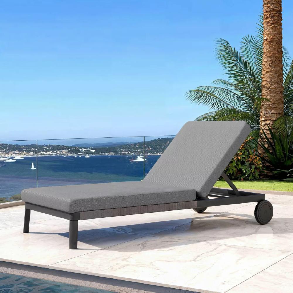 eminza Transat en aluminium Amalfi Gris anthracite