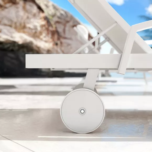 Eminza Transat En Aluminium Pirae Blanc