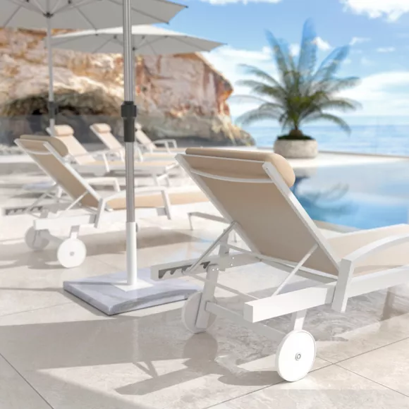 Eminza Transat En Aluminium Pirae Ecru