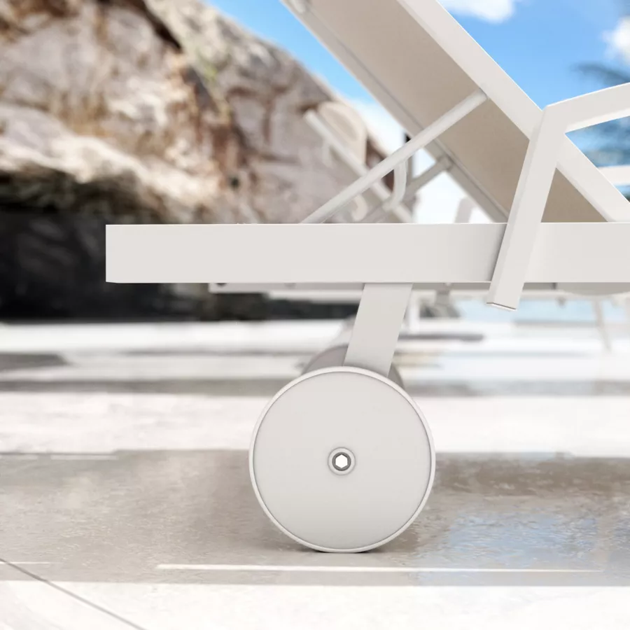 Eminza Transat En Aluminium Pirae Ecru