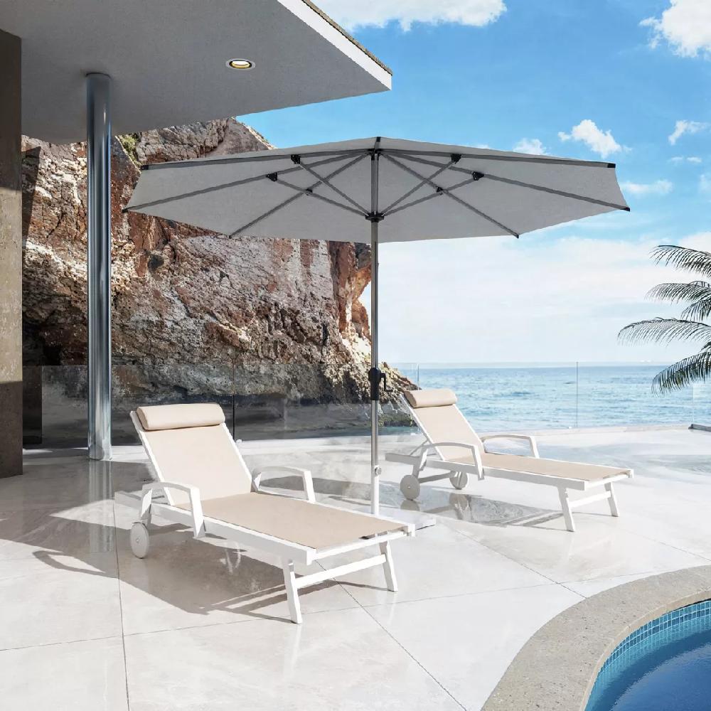 eminza Transat en aluminium Pirae Ecru