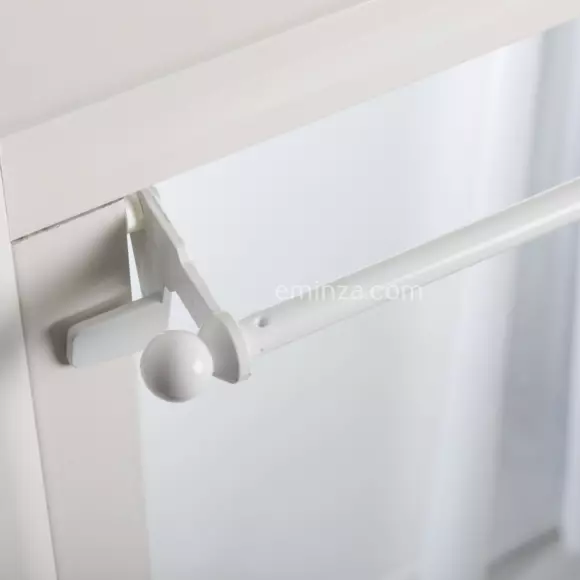 Eminza Tringle Extensible Fix'vit (50 à 80 Cm) Blanc