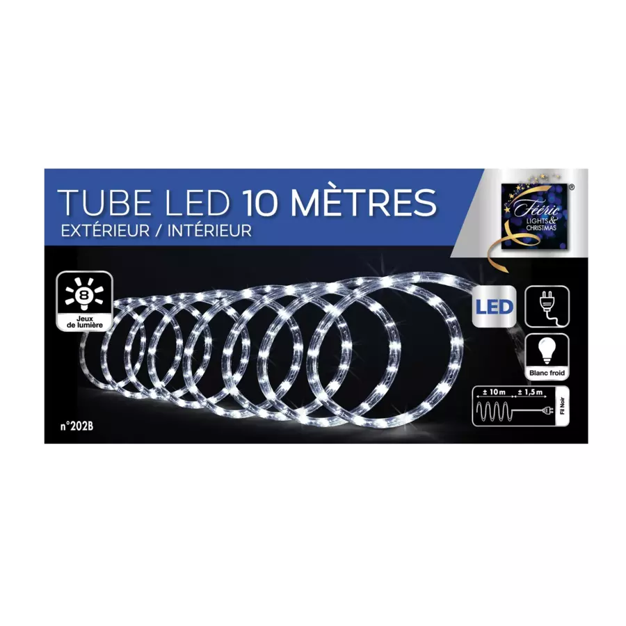 Eminza Tube Lumineux 180 LED (10 M) Blanc Froid