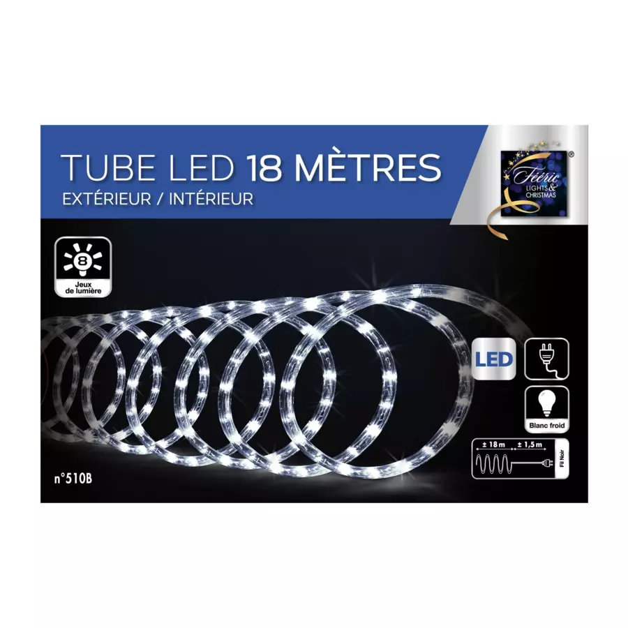 Eminza Tube Lumineux 324 LED (18 M) Blanc Froid