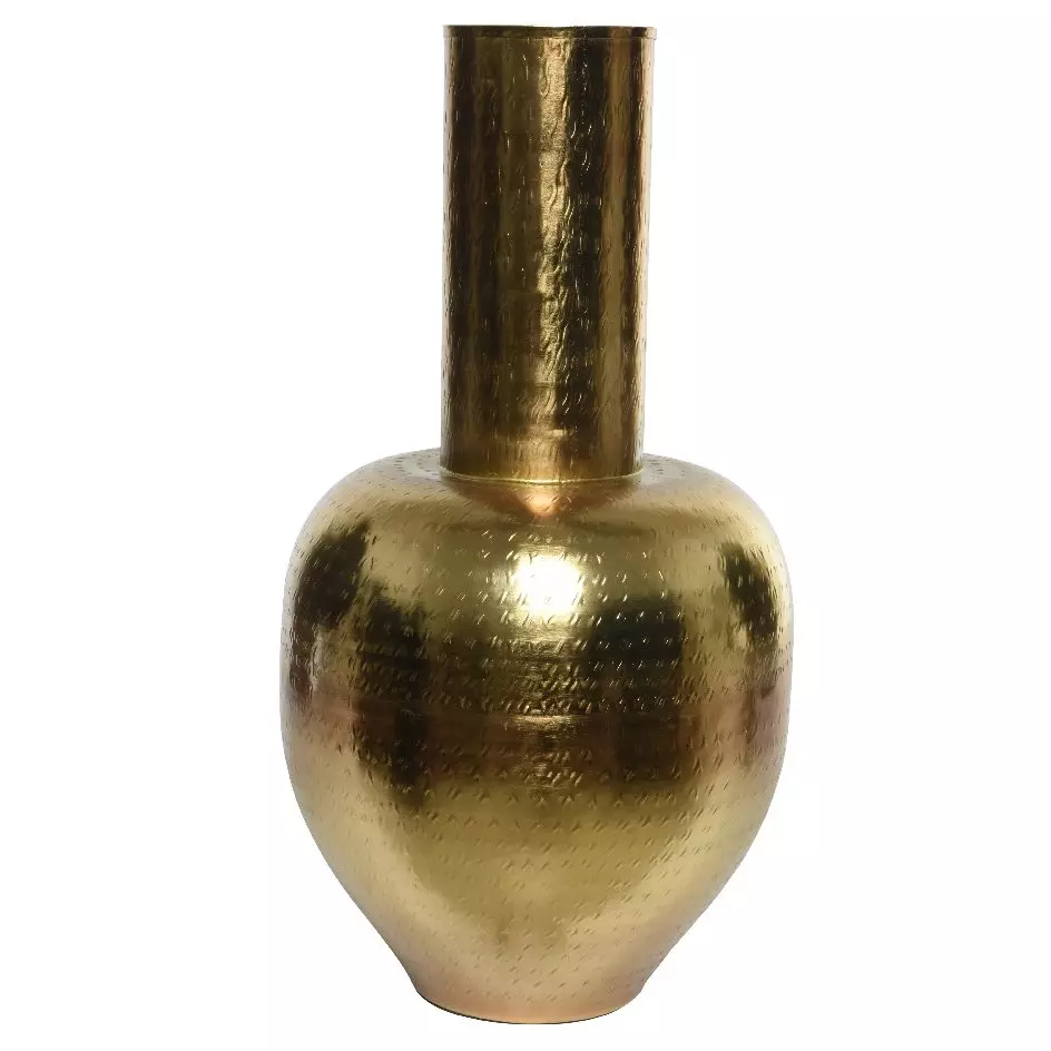 eminza Vase en métal (H55 cm) Roméo Or
