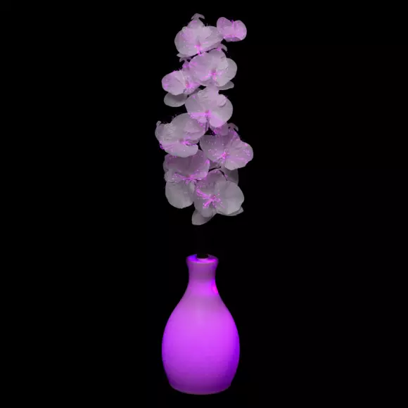 Eminza Vase Orchidée Lumineux à Piles Multicolore