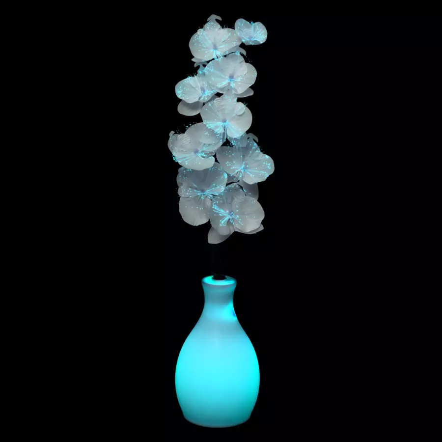 Eminza Vase Orchidée Lumineux à Piles Multicolore