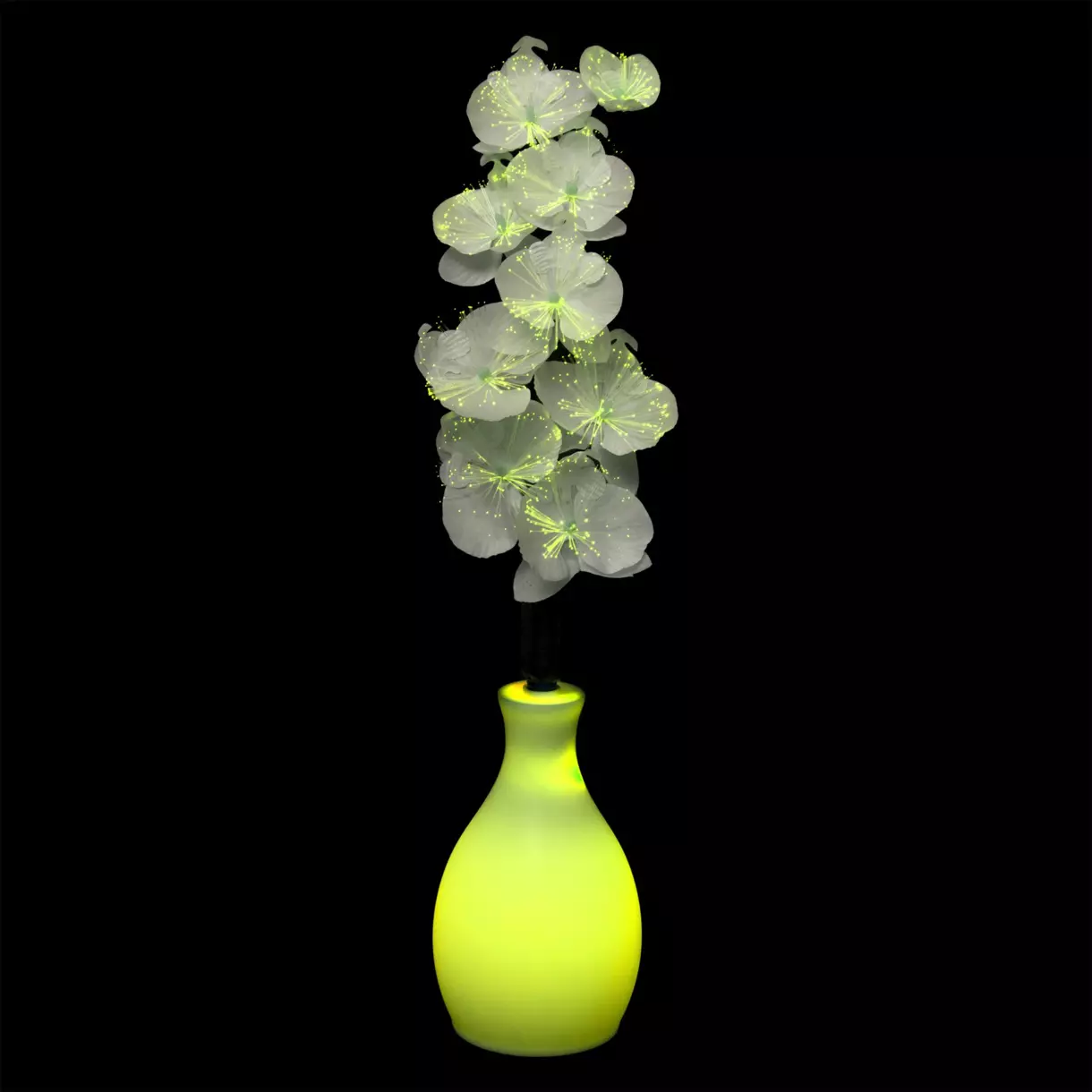 eminza Vase orchidée lumineux à piles multicolore