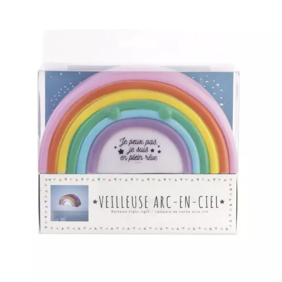 Eminza Veilleuse Arc-en-ciel Multicolore
