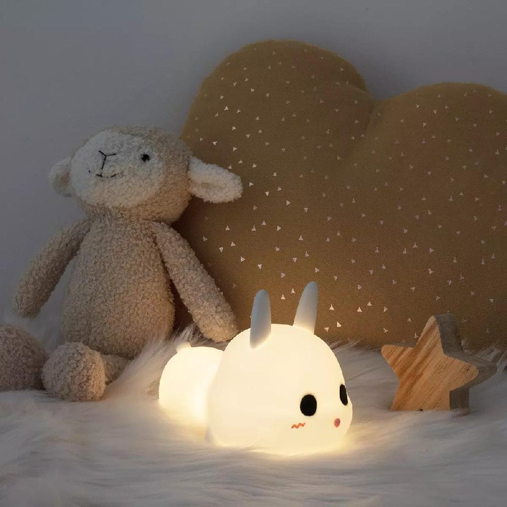 eminza Veilleuse LED enfant (H11.2 cm) Lapin Blanche