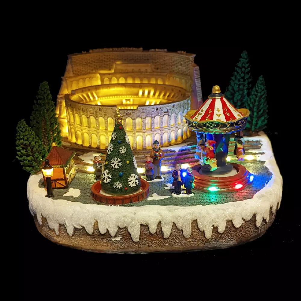 eminza Village de Noël lumineux et musical Rome