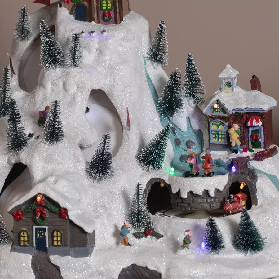 Eminza Village De Noël Lumineux Joie D'hiver