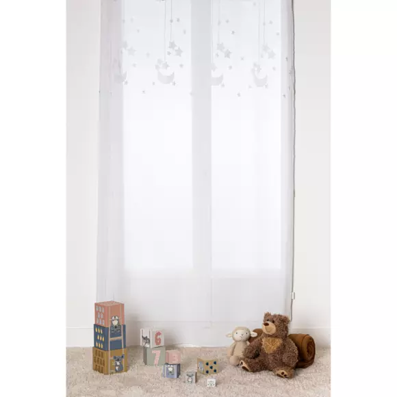Eminza Voilage (140 X 240 Cm) Etoiles Blanc