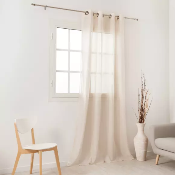 Eminza Voilage (145 X 240 Cm) Givrée Beige
