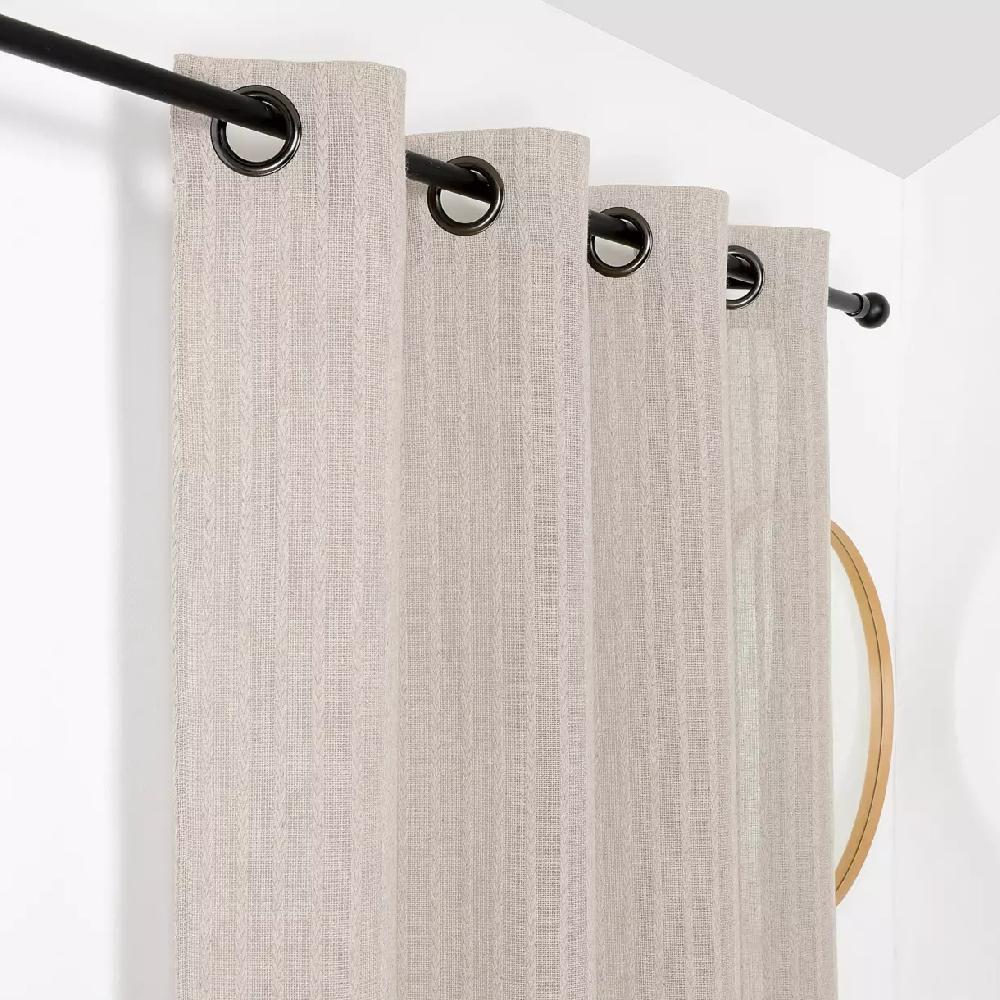 eminza Voilage coton (140 x 275 cm) Tresse Ecru
