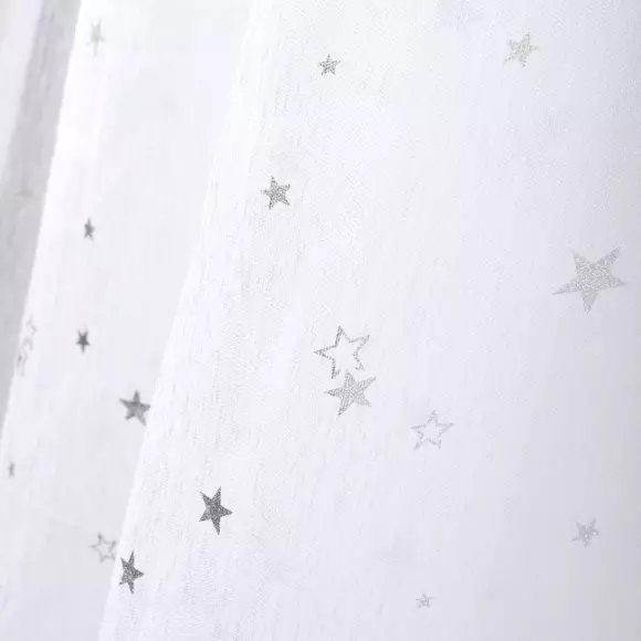 Eminza Voilage Enfant (140 X 260 Cm) Sterne Blanc