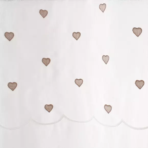 Eminza Voilage œillets (140 X 240 Cm) Coeurs Beige