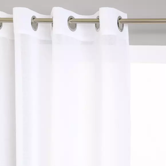 Eminza Voilage Oeillets (140 X 260 Cm) Etamine Blanc