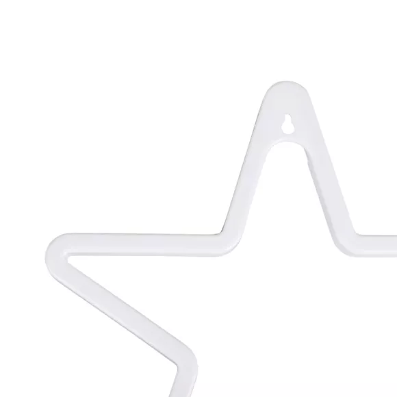 Eminza Enseigne Lumineuse Néon à Piles (H26 8 Cm) Étoile Jaune