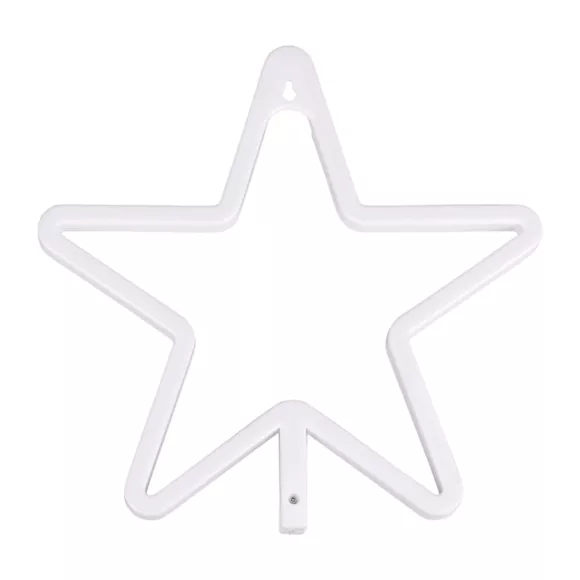 Eminza Enseigne Lumineuse Néon à Piles (H26 8 Cm) Étoile Jaune